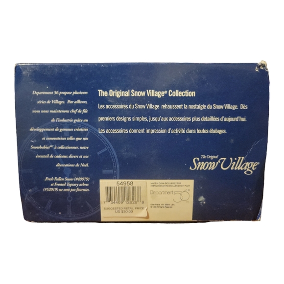 Vtg 99 Dept 56 Snow Village Santa Comes to Town #54958 w/Bx Reindeer Apples Kids - Picture 12 of 14